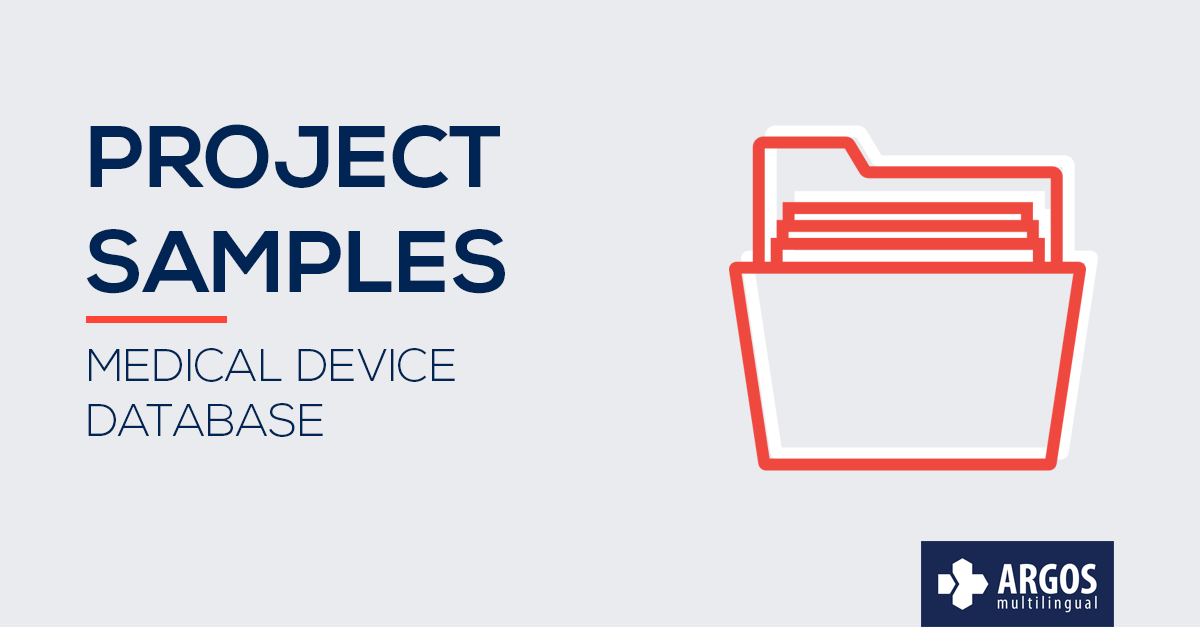 Medical device database argos multilingual