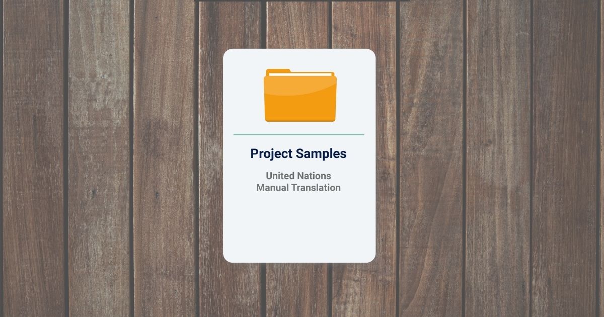 United Nations Manual Translation - Project Samples - Translation Best Practices - Desktop Publishing (DTP)