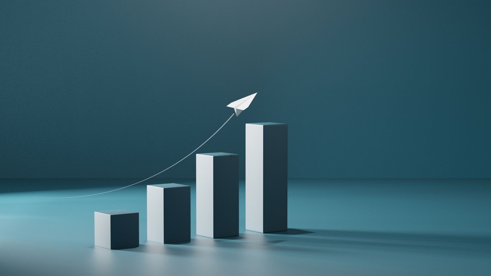 Stock chart growth bar on a dark background depicting the reinvention and evolution of the localization industry